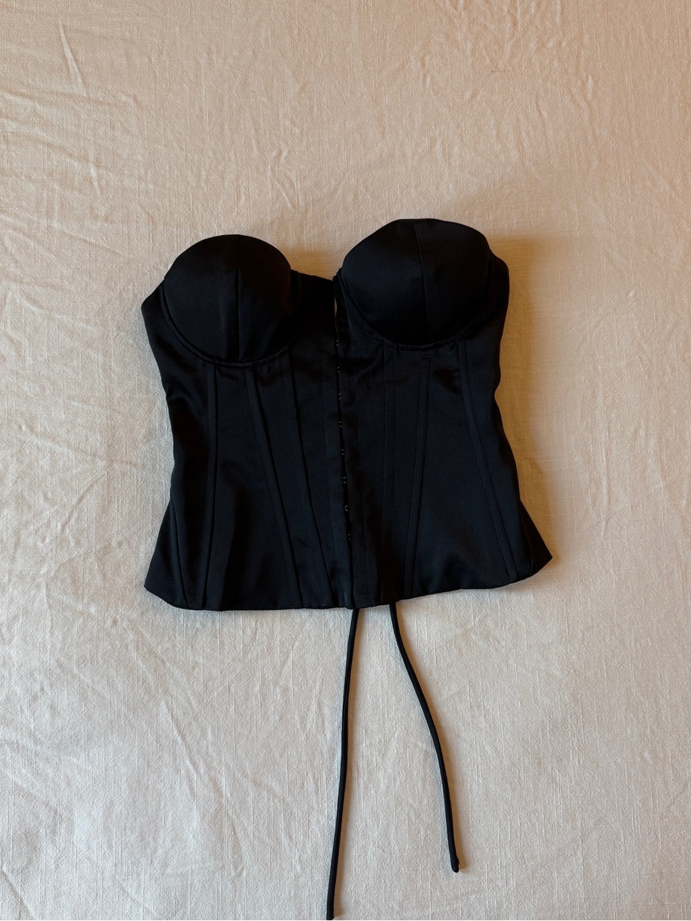 NWOT Princess Polly Afelia Strapless Corset Top in Black